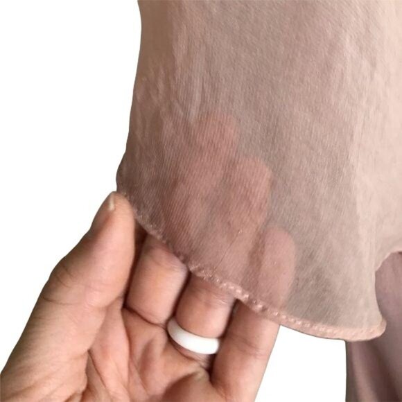 Dress the Population Diana Gown Size Small Blush Side Slit Cold Shoulder New - Picture 11 of 15